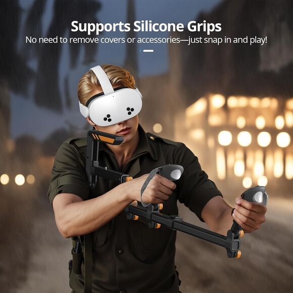 VR Gaming Gunstock  Pump-Action 360° Rotatable Grips Left-Hand Friendly NEW - Picture 6 of 16